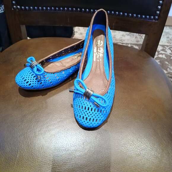 Ulas Fine Shoes Shoes - Cute Brand New Blue Flats/Slippers